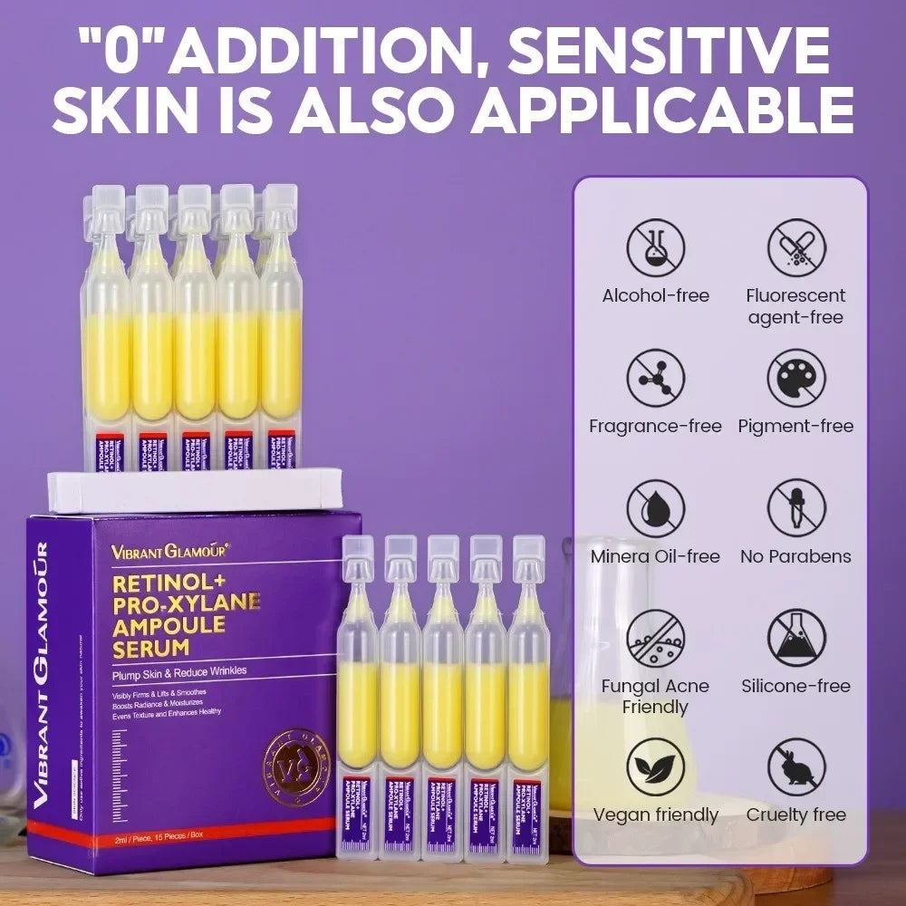 15 Bottles of Retinol + Xylose Precursor Ampoule Essence for Youthful Skin