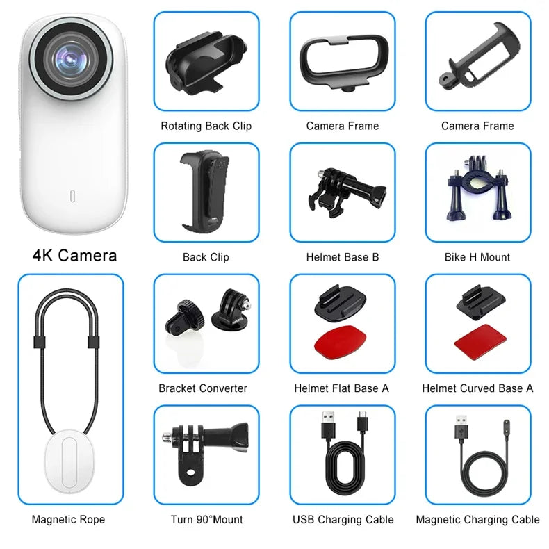 4K WiFi Waterproof Sports Camera | Outdoor Magnetic Action Cam