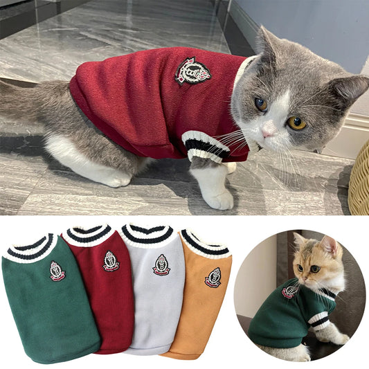 Chaqueta de invierno acogedora para gatos y perros pequeños