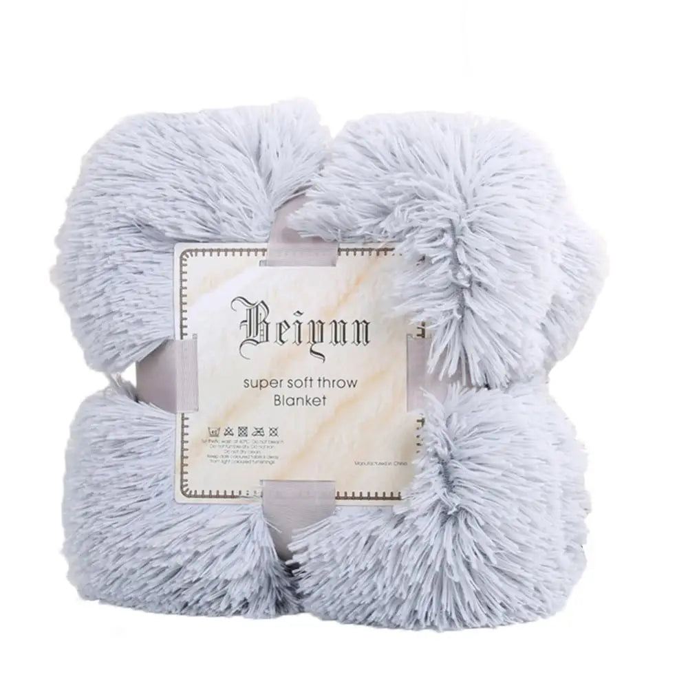 Soft Fluffy Shaggy Throw Blanket | Cozy Faux Fur Bedspread