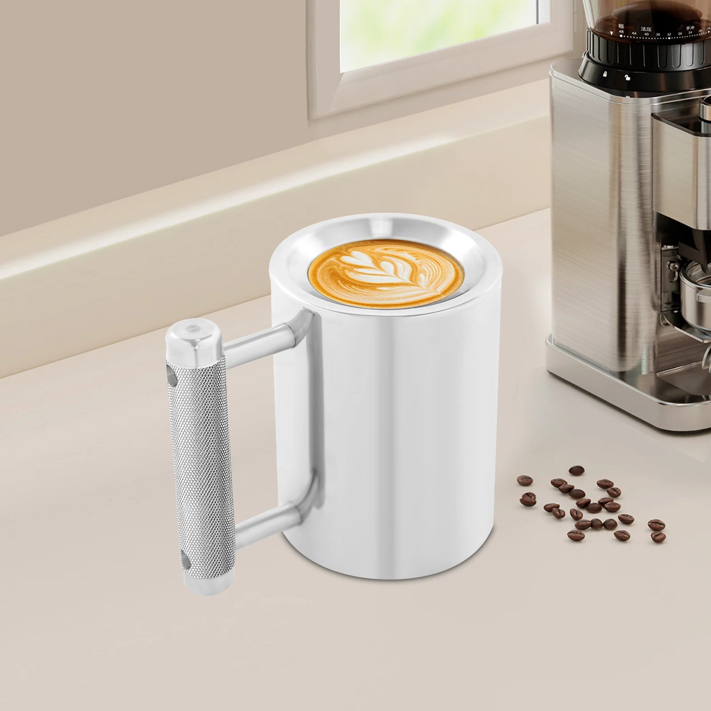 Heavy-Duty Stainless Steel Sports Mug | Fitness Dumbbell Cup