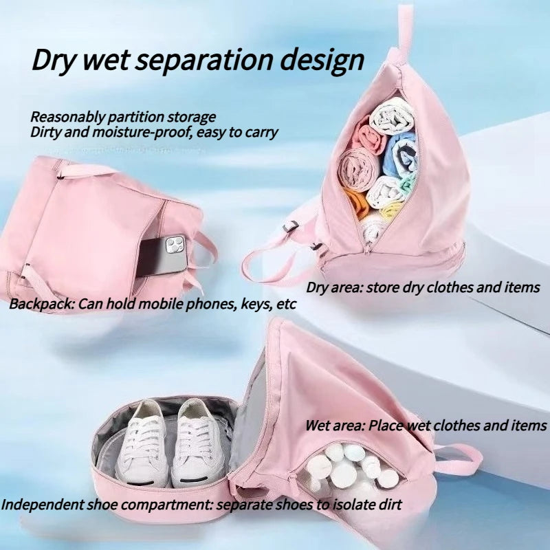 Waterproof Backpack for Swimming & Travel | Dry Wet Separation Bag