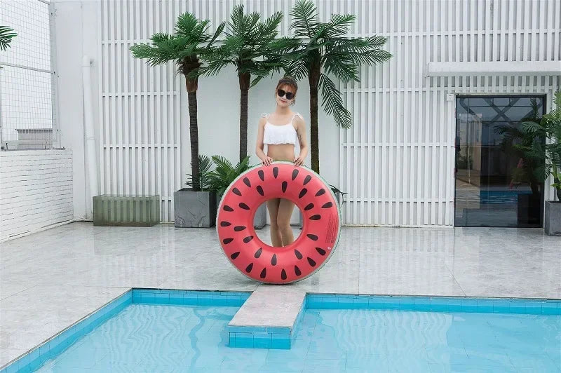 Watermelon Pool Floats | Fun Inflatable Swimming Ring for All Ages