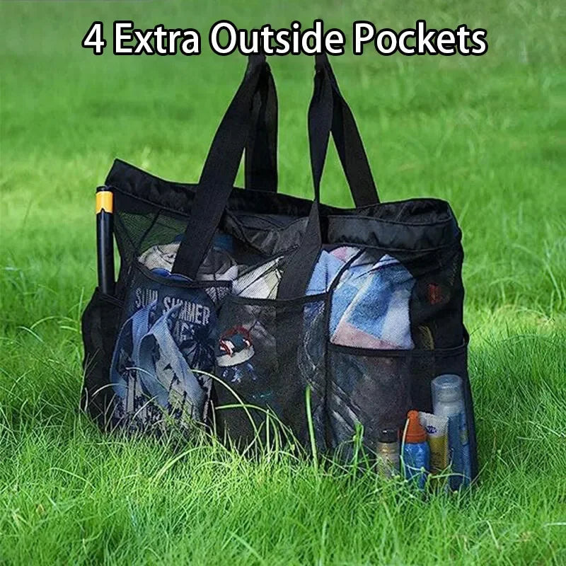 Extra Large Mesh Beach Bag | Versatile Outdoor & Travel Tote