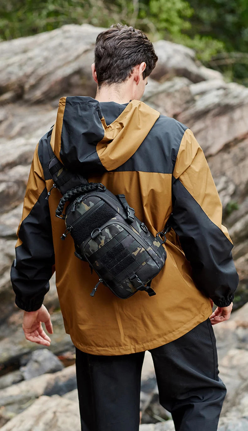 Tactical Men's Camping Chest Bag | Versatile Outdoors Sling Backpack