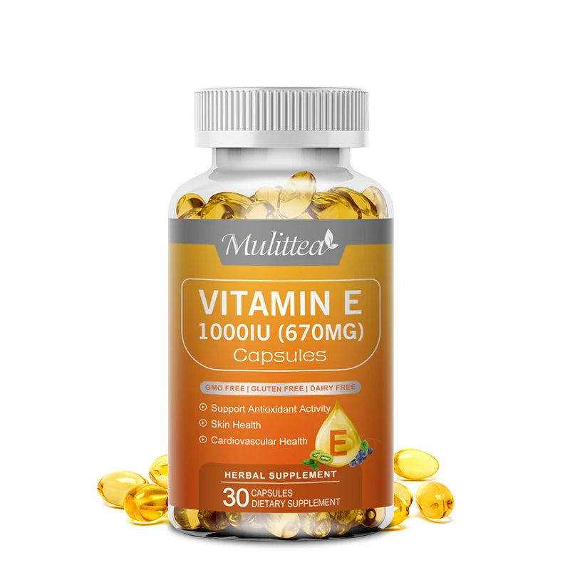 Vitamin E 1000 IU Capsules | Boost Skin Nutrition & Immunity