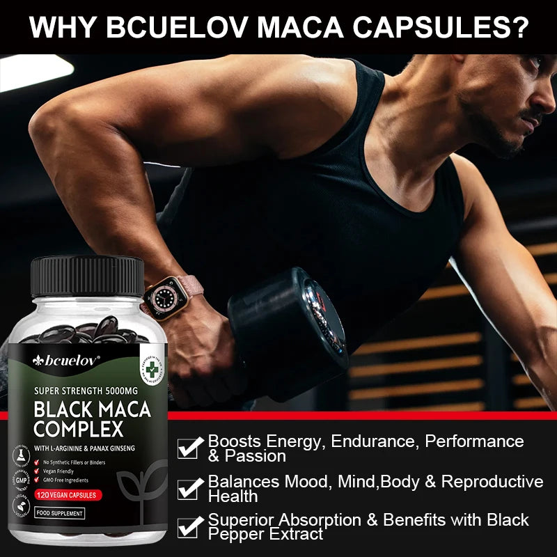 Black Maca & Ginseng Energy Supplement | Boost Performance