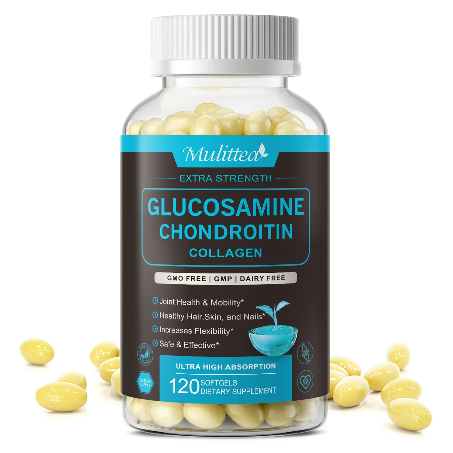 Glucosamine Chondroitin Capsules for Joint Health & Collagen Support