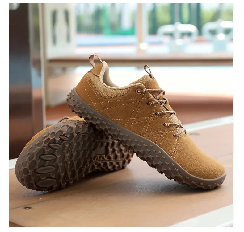 High Quality Leather Sports Shoes for Wide Feet | Anti-Slip Design