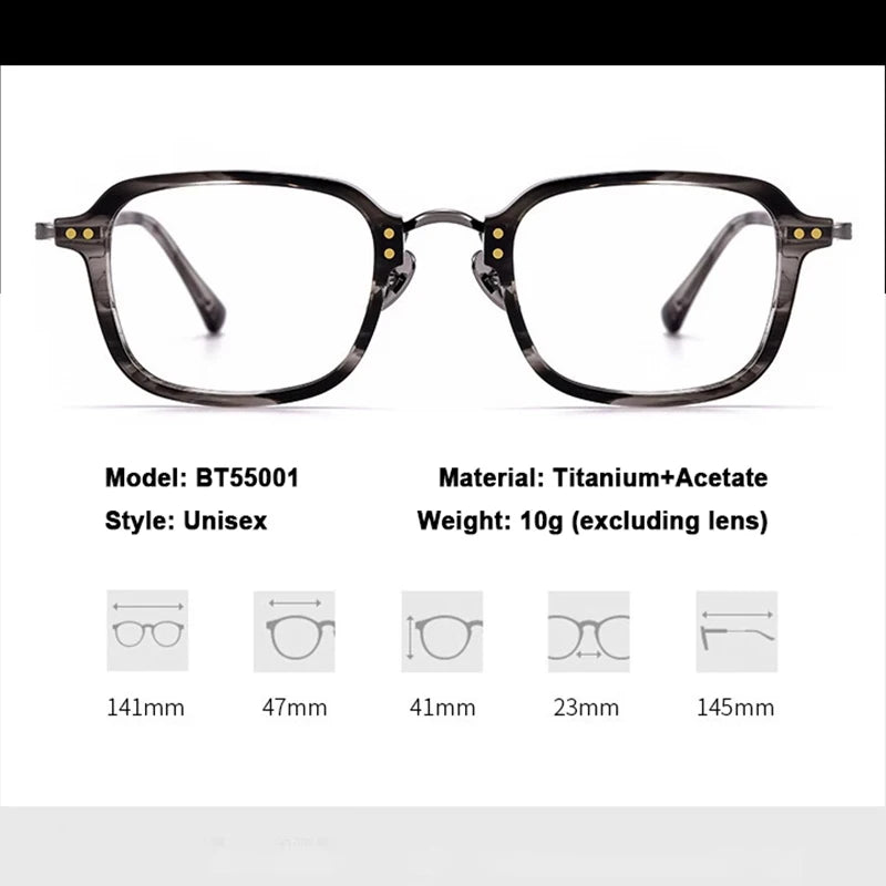 Ultra-Light Retro Square Frame Glasses | Stylish Eyewear for Trendsetters