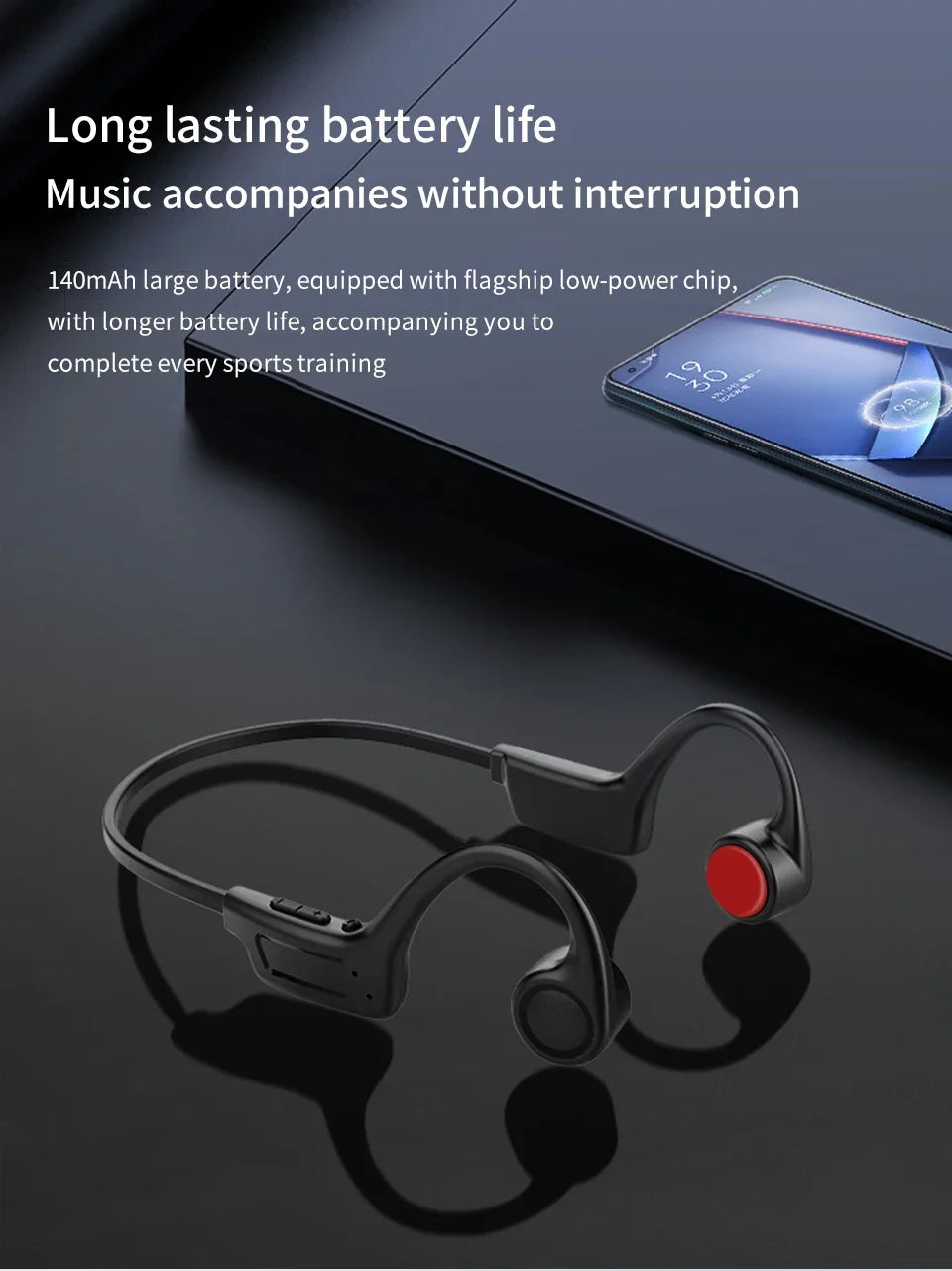 Wireless Bone Conduction Earphones | Waterproof Sports Headphones