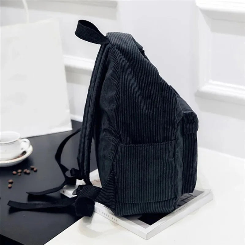 Trendy Corduroy Backpacks for Students | Stylish School Bags