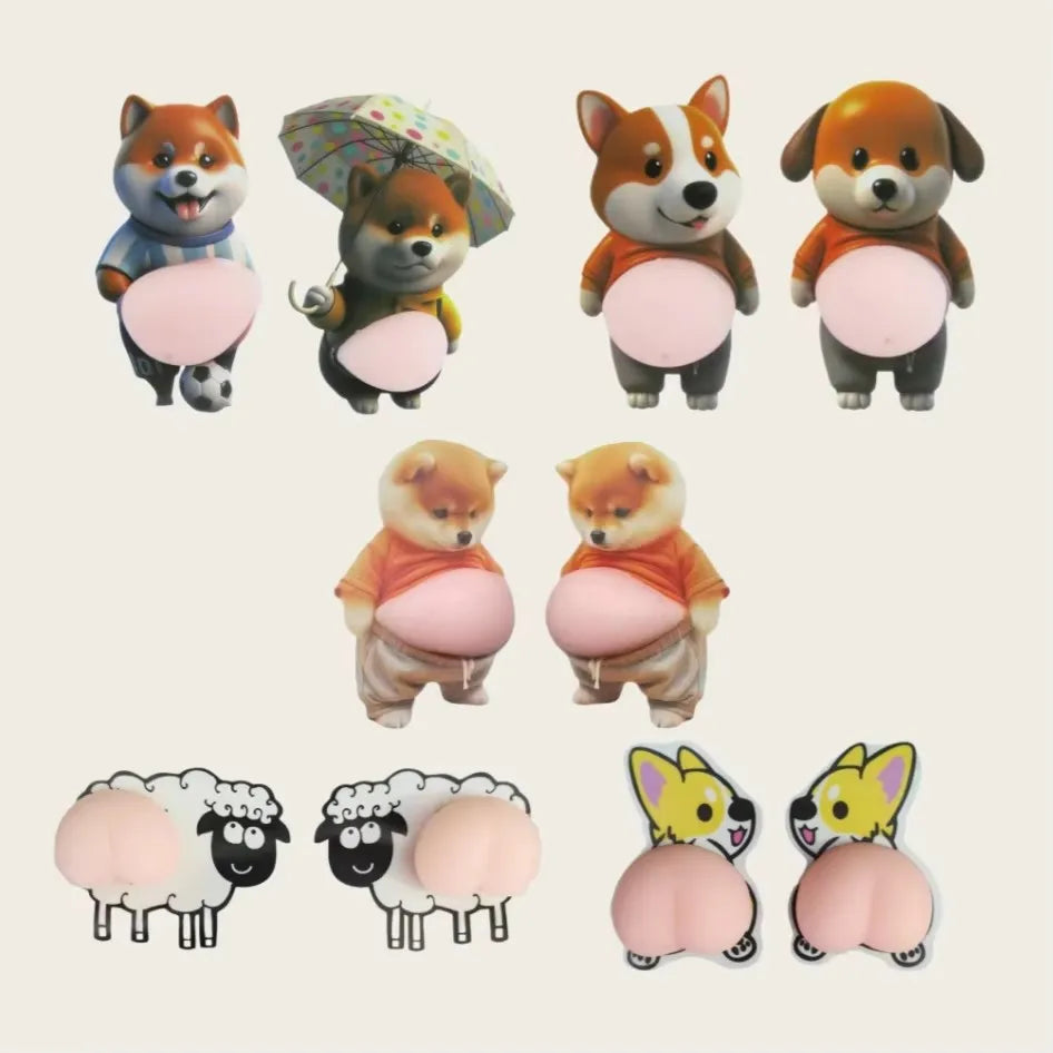 3D Shiba Inu Stickers | Cute Chubby Self-Adhesive Dog Decor