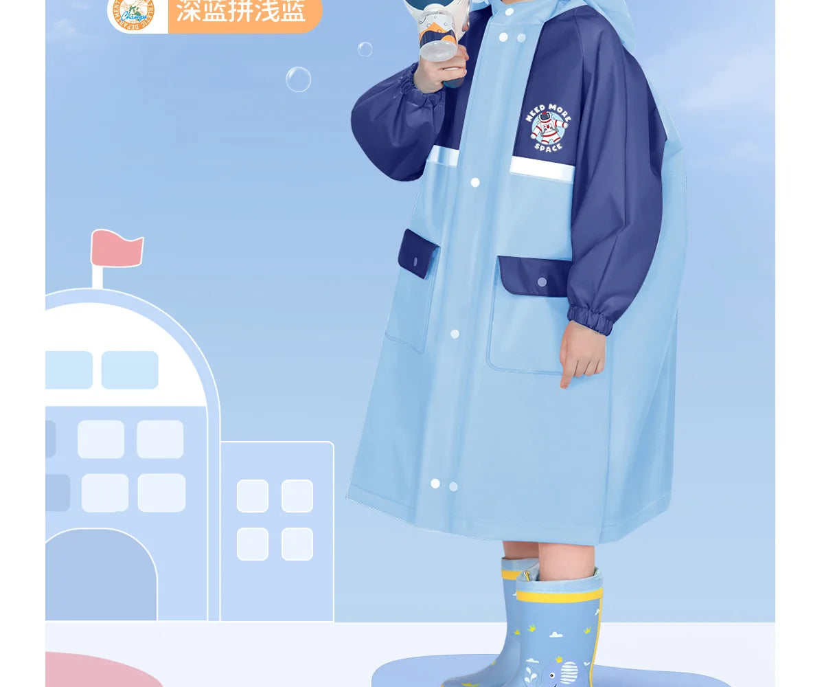 Children's Waterproof Raincoat with Fun Backpack | Stylish & Durable