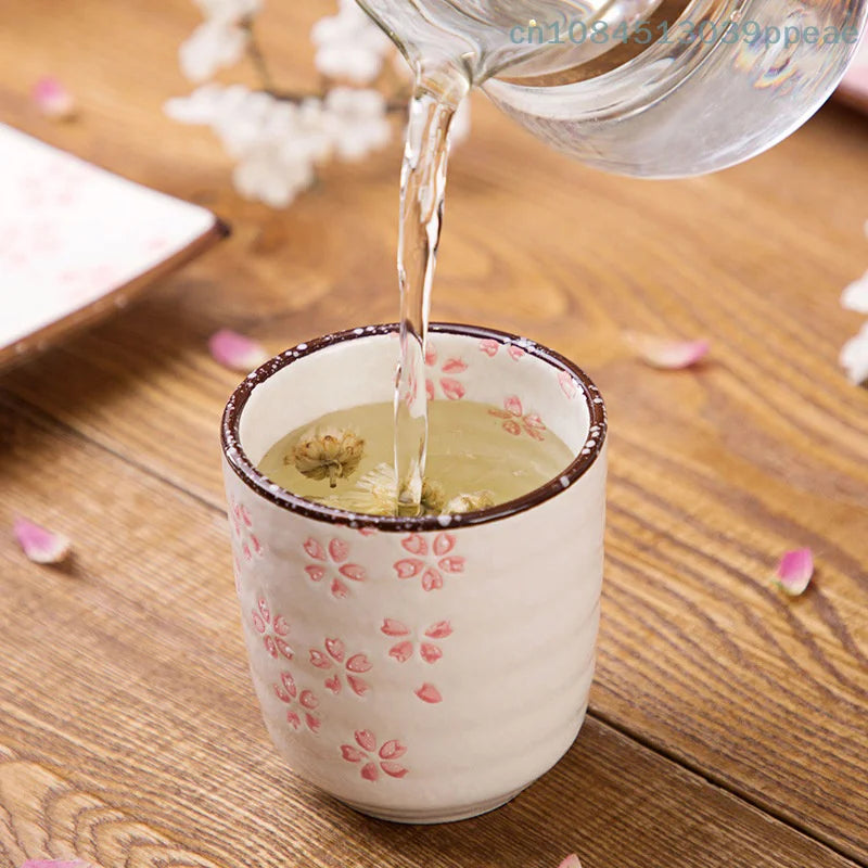 Elegante Taza de Té de Cerámica Rosa y Blanca | Perfecta para Amantes del Té