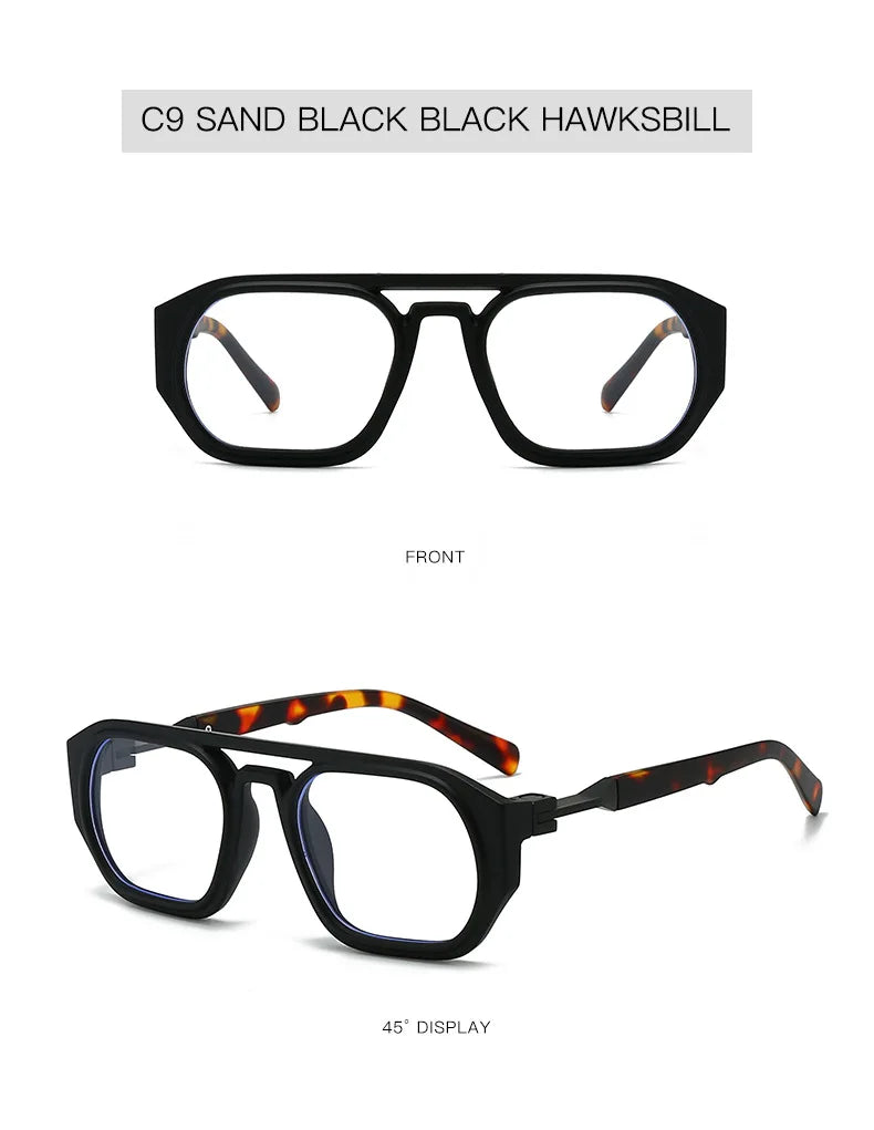 Transparent Square Computer Glasses for Blue Light Protection