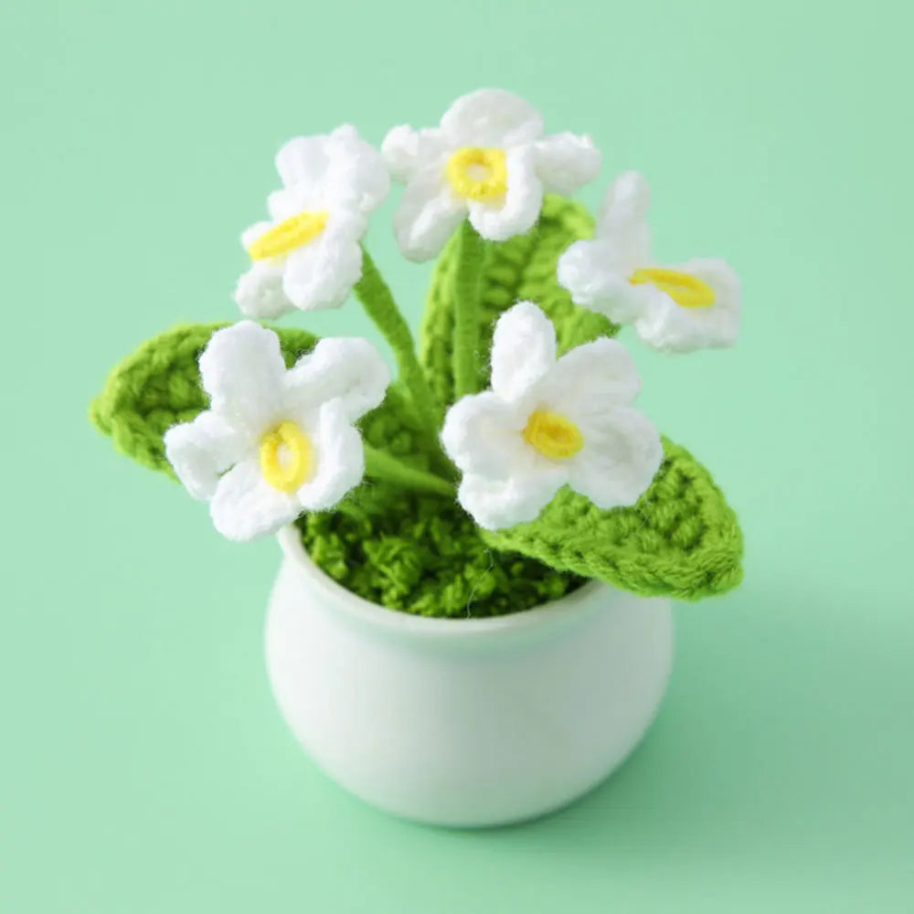 Flores de ganchillo de girasol y tulipán tejidas a mano | Encantadora decoración para el hogar