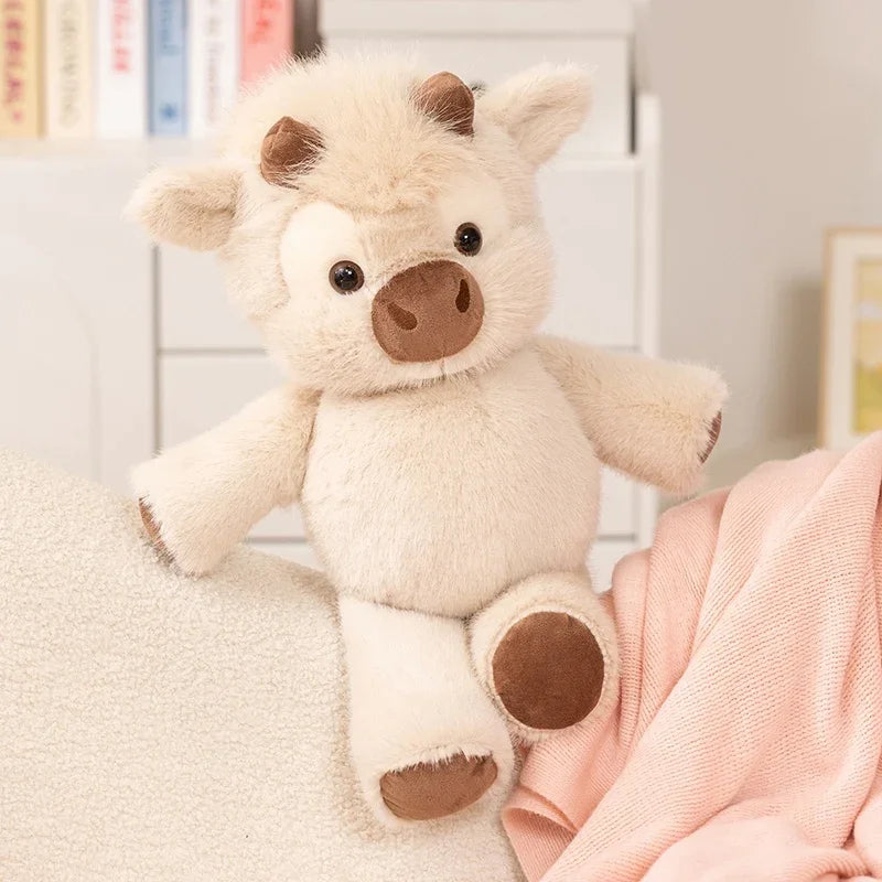 Adorable Highland Cattle Plush Toy | Huggable Cow Stuffed Animal