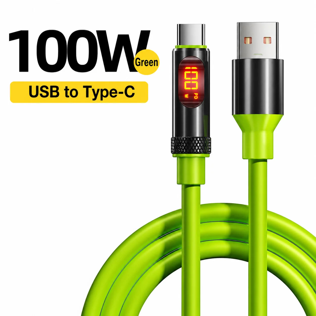 USB C Fast Charging Cable with LED Display | 100W & 240W