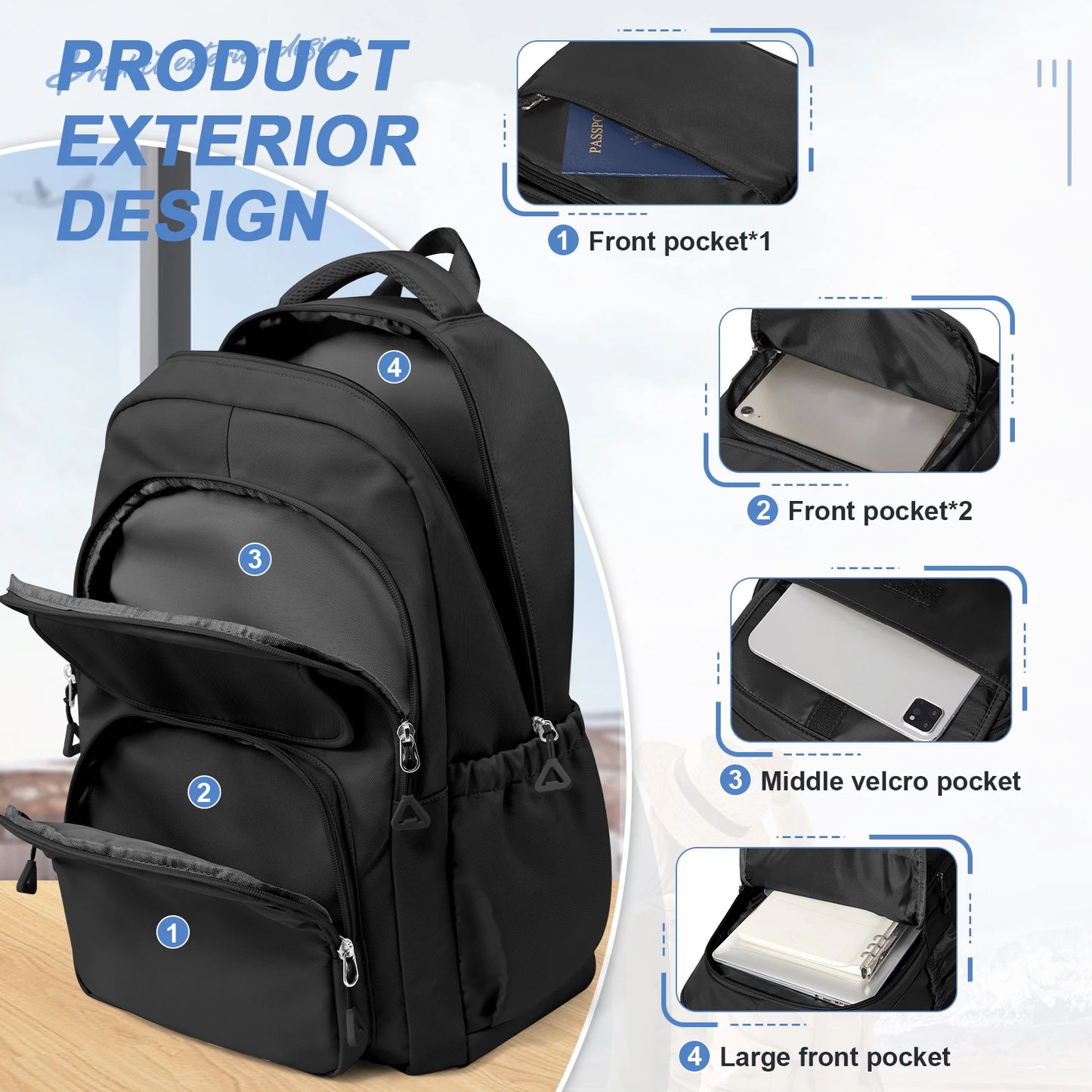 Durable Multi-Pocket Backpack for Women | Stylish School & Travel Bag