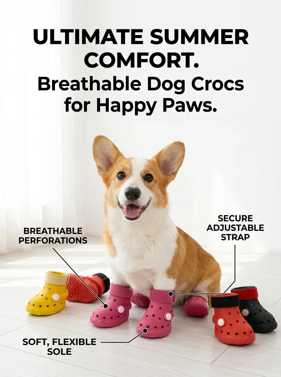 Breathable Dog Sandals for Summer | Soft Sole Outdoor Clogs