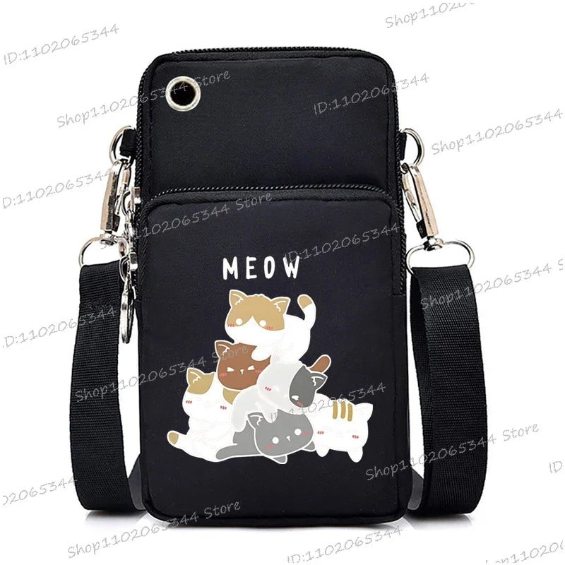 Cartoon Cat Crossbody Bag | Cute Women's Anime Shoulder Purse