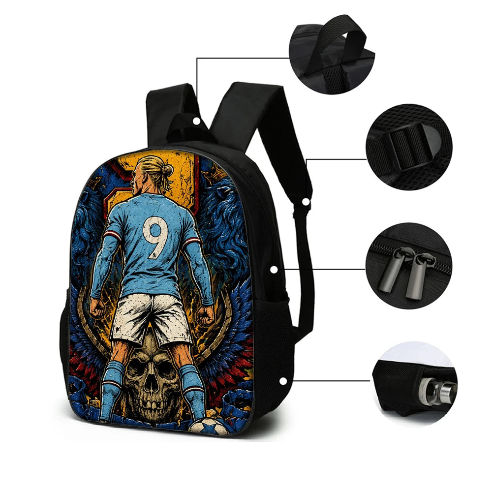 Large-Capacity Soccer Star Pattern Backpack Set | Perfect for Daily Use