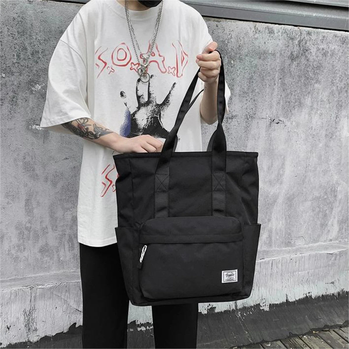 Men's Large-Capacity Polyester Shoulder Bag | Versatile & Stylish