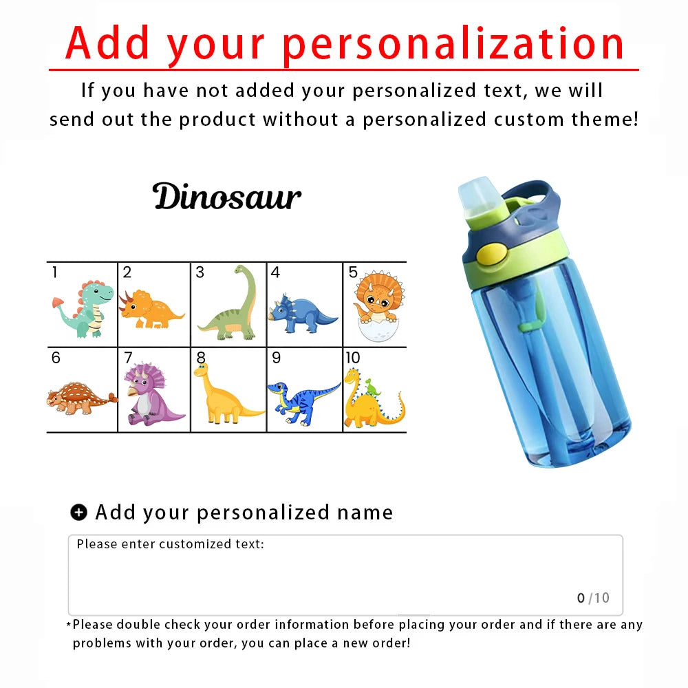 Personalized Children's Cartoon Water Bottles | Fun & Eco-Friendly