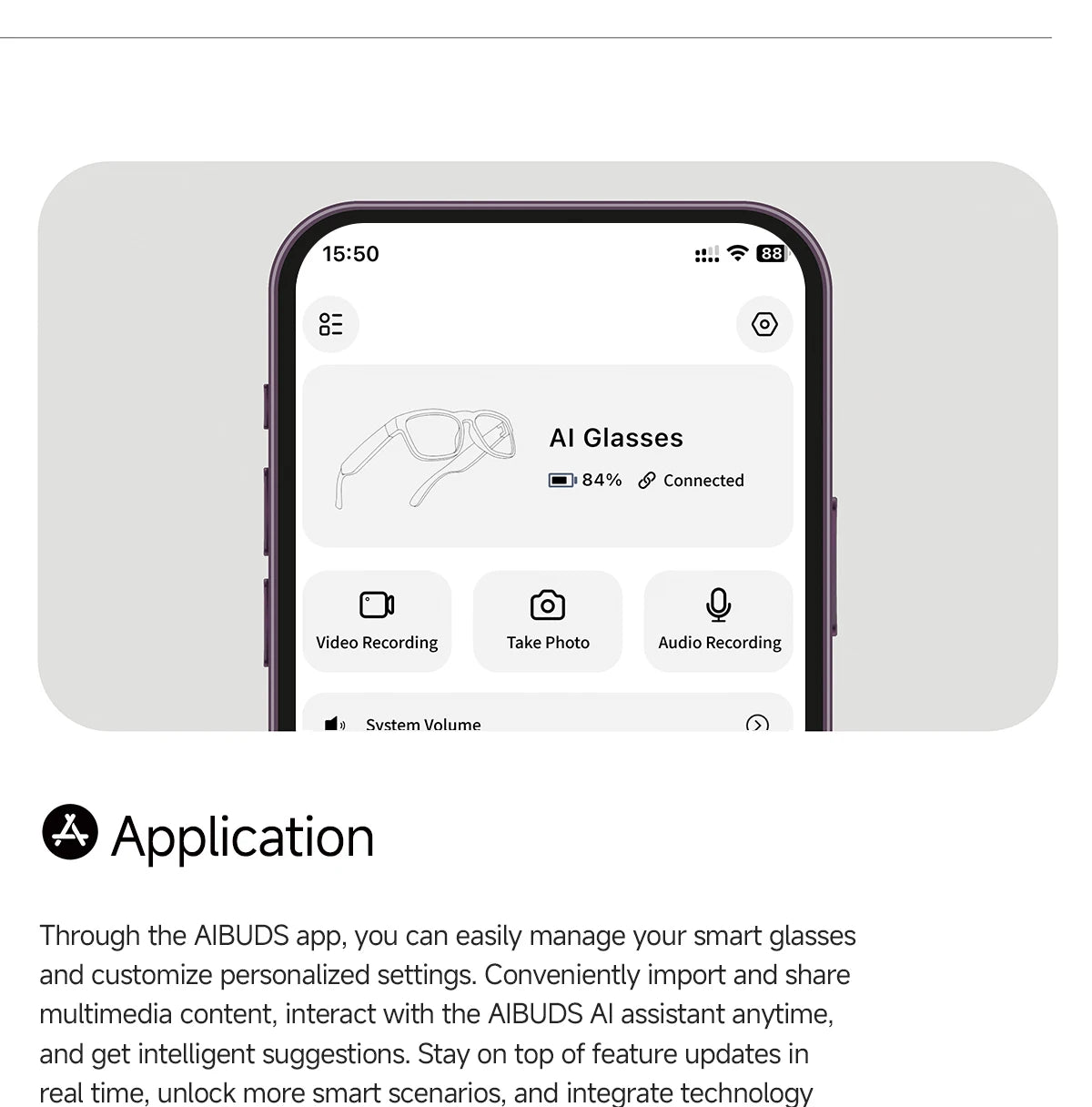 AI Smart Glasses with Real-time Translation and 800W Camera