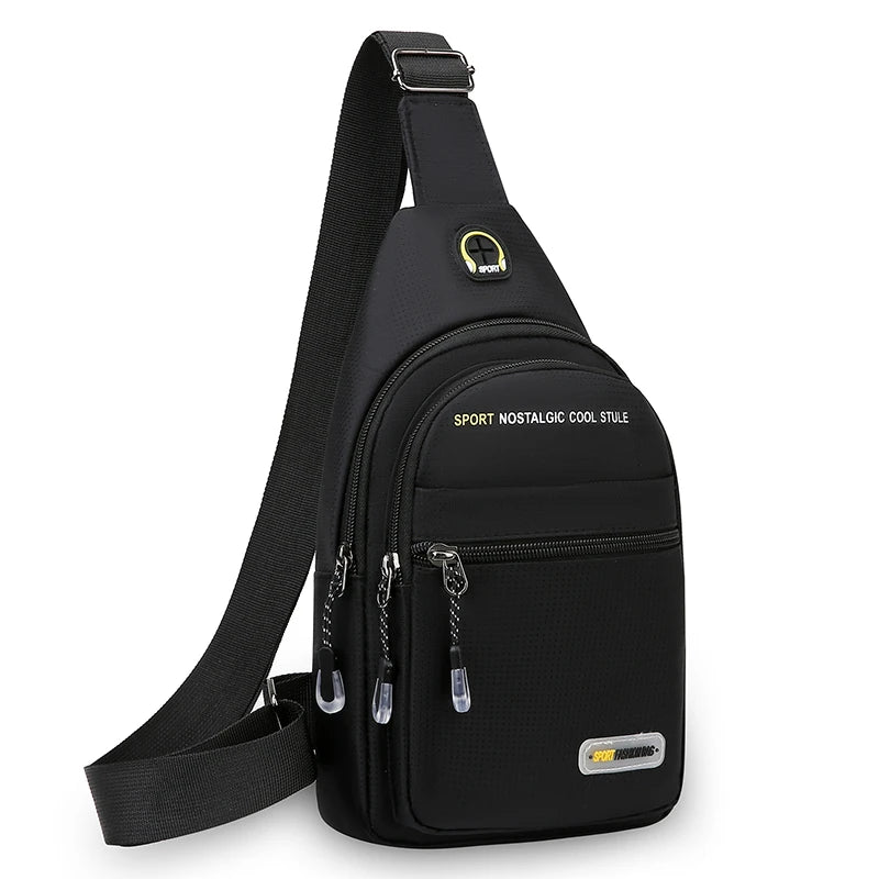 Men's Casual Shoulder Bag with Multiple Pockets for Storage Suitable for Lightweight Shoulder Bags Multifunctional Chest Bags