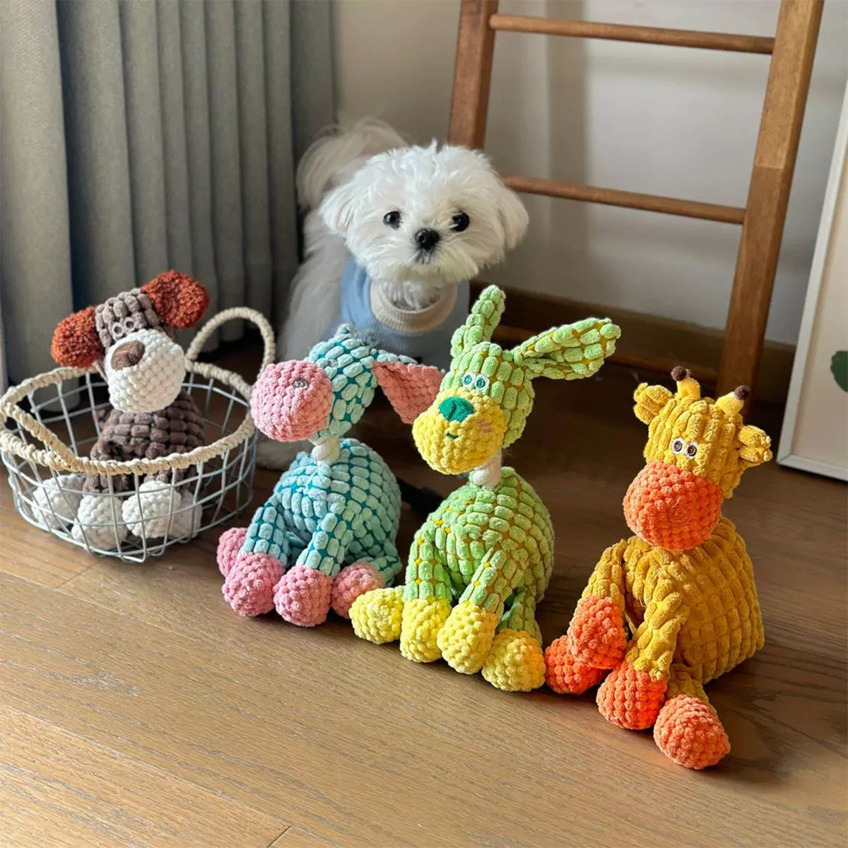 Cute Donkey Plush Toy for Dogs | Interactive Squeaky Pet Delight