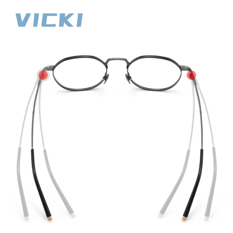 Ultra-Light Titanium Round Frame Glasses | Customizable Multi-Focus
