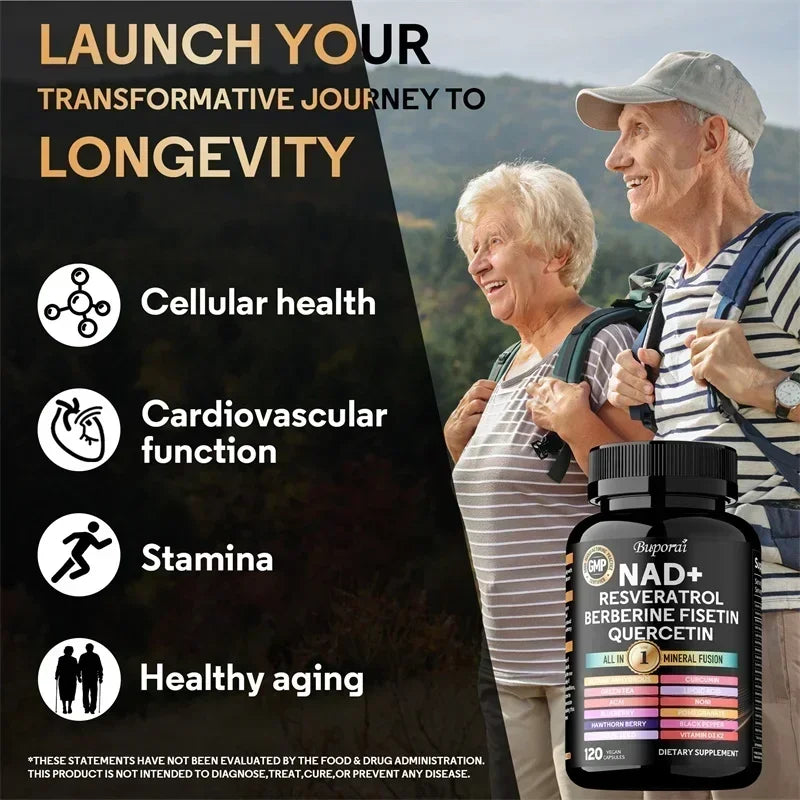 NAD Resveratrol Berberine Capsules | Supports Healthy Aging & Endurance