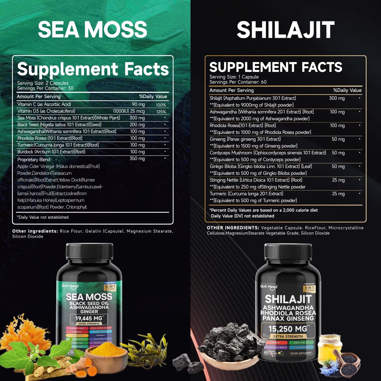 High Potency Vitality Combo | Sea Moss & Shilajit Bundle
