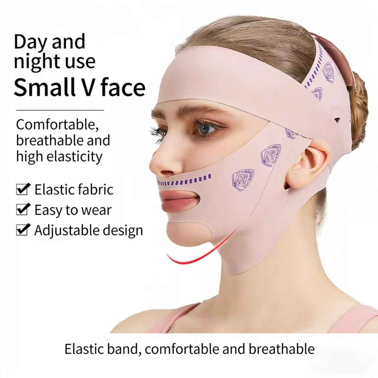 Face Sculpting Bandage & Massage Brush Set | V-Line Lifting Solution