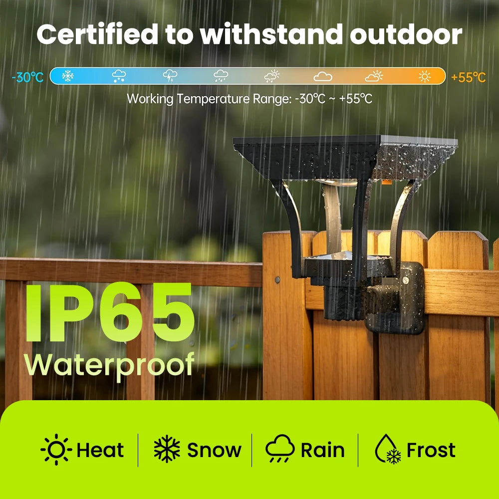 Outdoor Solar Powered Wall Lights | LED Waterproof Garden Lighting