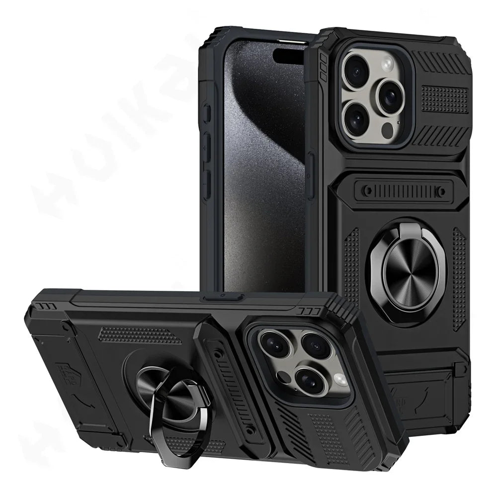 Heavy Duty Magnetic Phone Case with Kickstand | All iPhone Models