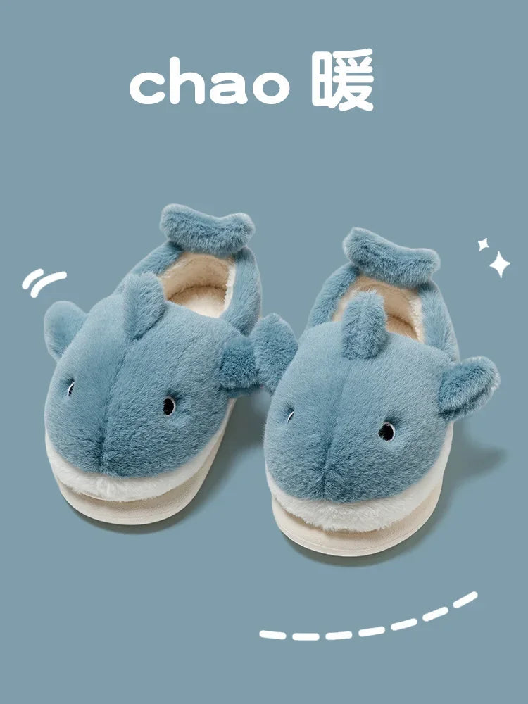 Cozy Shark Pattern Home Slippers for Men & Women | Warm Comfort