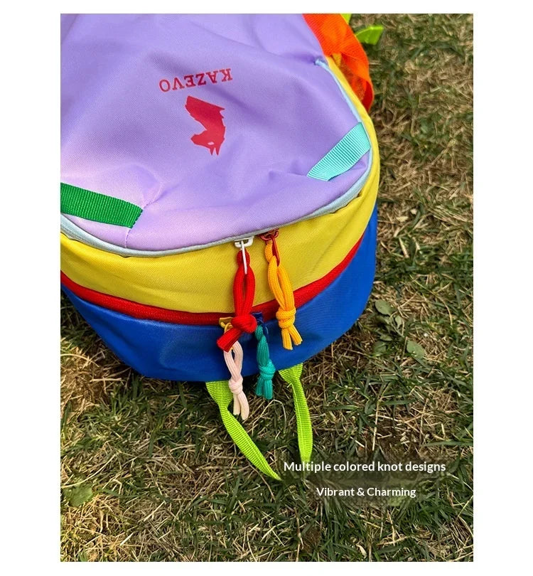 Dopamine backpack, contrasting colors, travel backpack, hiking, mountaineering, outdoor leisure, lightweight travel, study bag