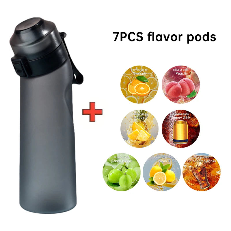 Portable Fruit-Scented Water Bottle with Flavor Pods for Sports