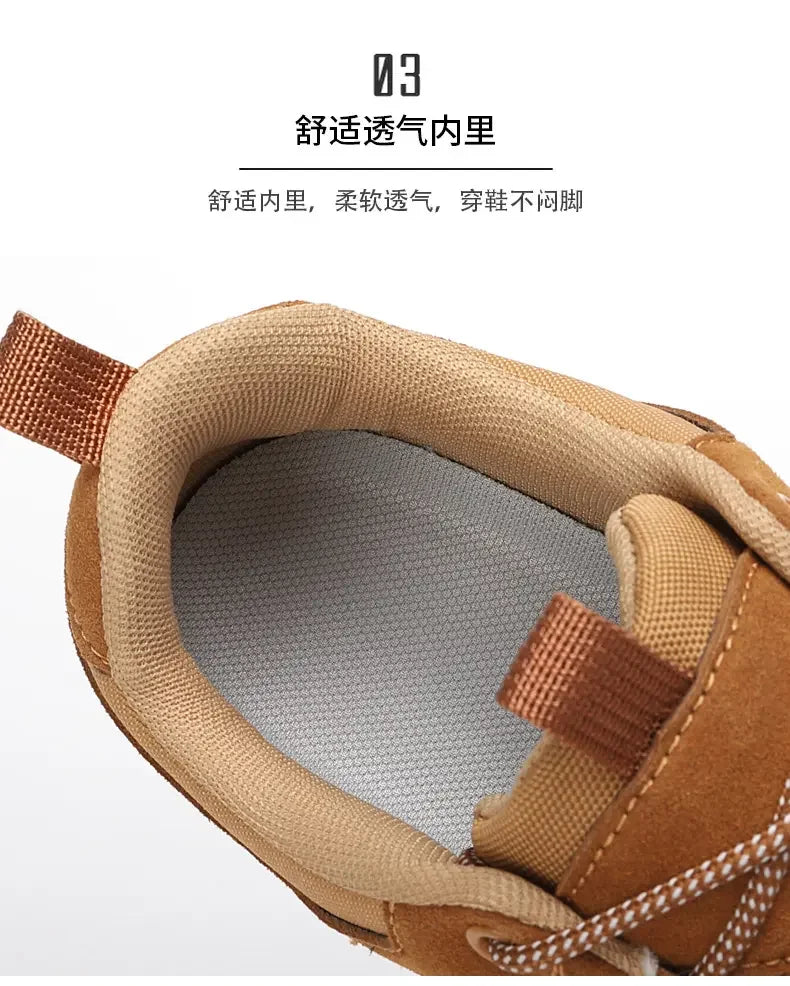 High Quality Leather Sports Shoes for Wide Feet | Anti-Slip Design