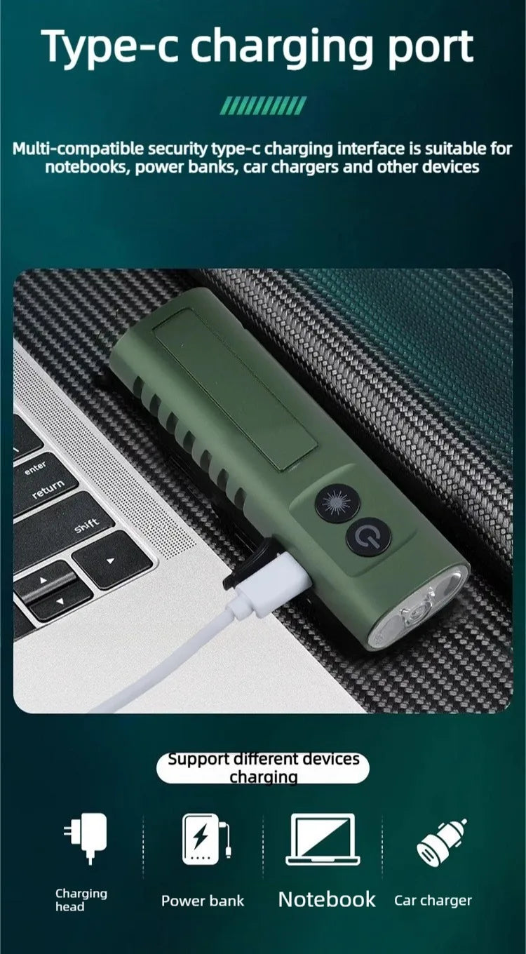 Multi-Functional EDC Flashlight | Outdoor Torch Light for Emergencies