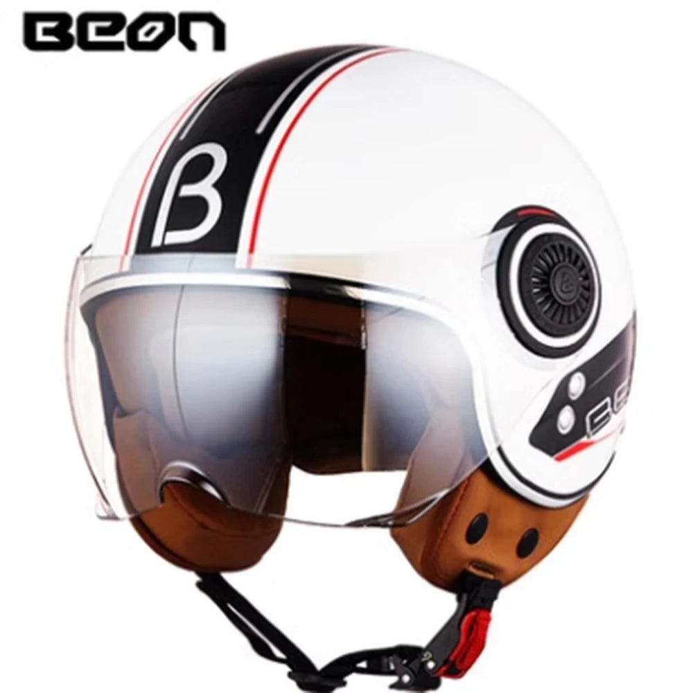 Vintage Open Face Motorcycle Helmet | Retro Style Protection Gear