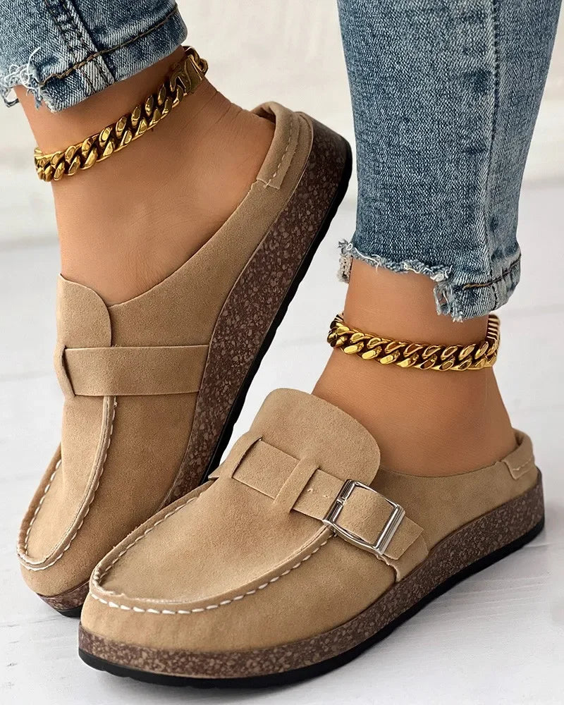 Women's Casual Slip-On Mules | Comfortable Retro Flats