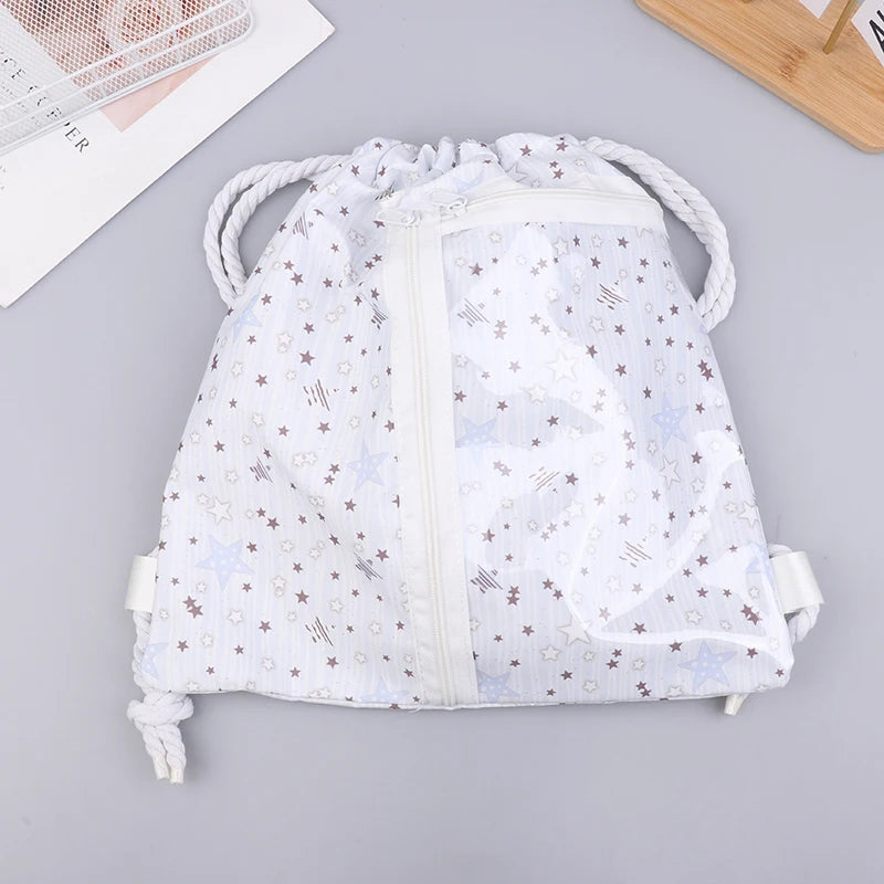 Fashion Drawstring Backpack | Large Capacity Star Print Ita Bag