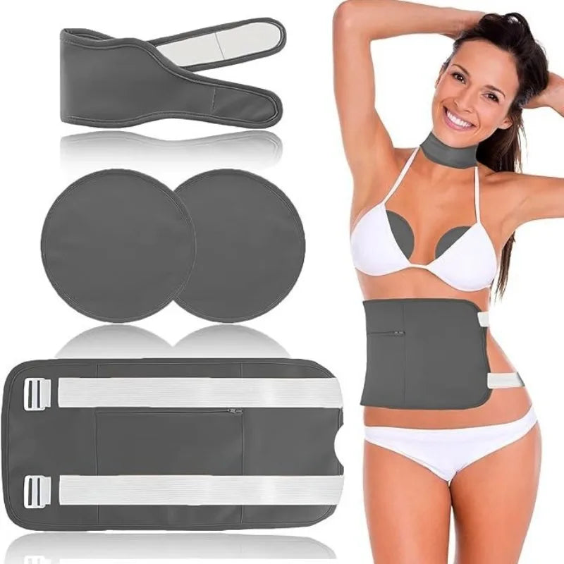 4pcs Castor Oil Pack Wraps | Leak-proof Washable Waist Support