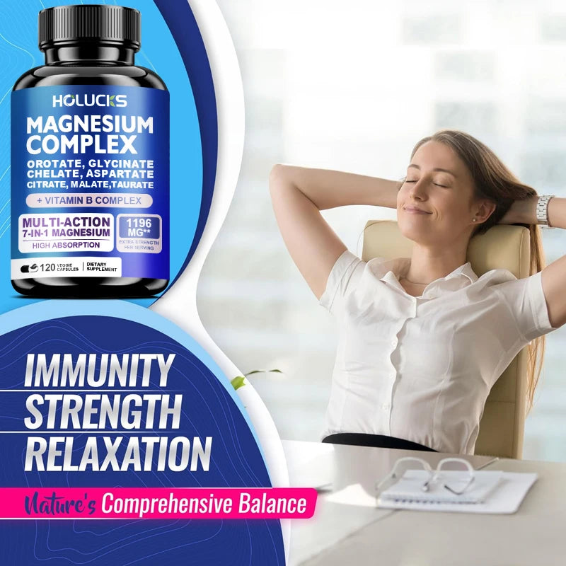 Magnesium Complex Supplements for Brain Health & Relaxation