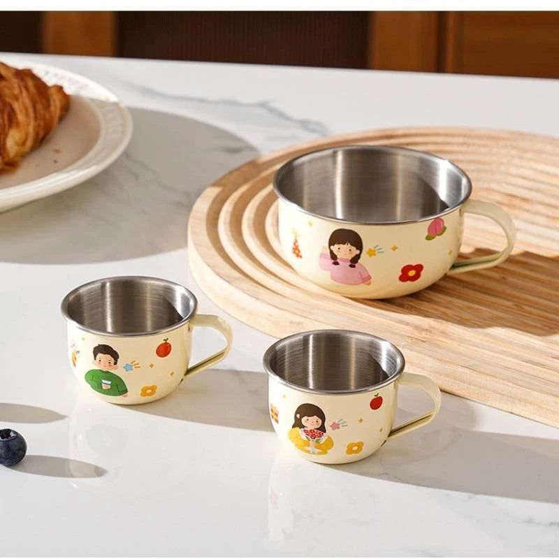 Cute Stainless Steel Water Cup for Kids | Anti-Scald Mug