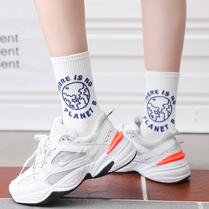 Trendy Blue Kawaii Summer Crew Socks | Stylish Couples Tube Socks